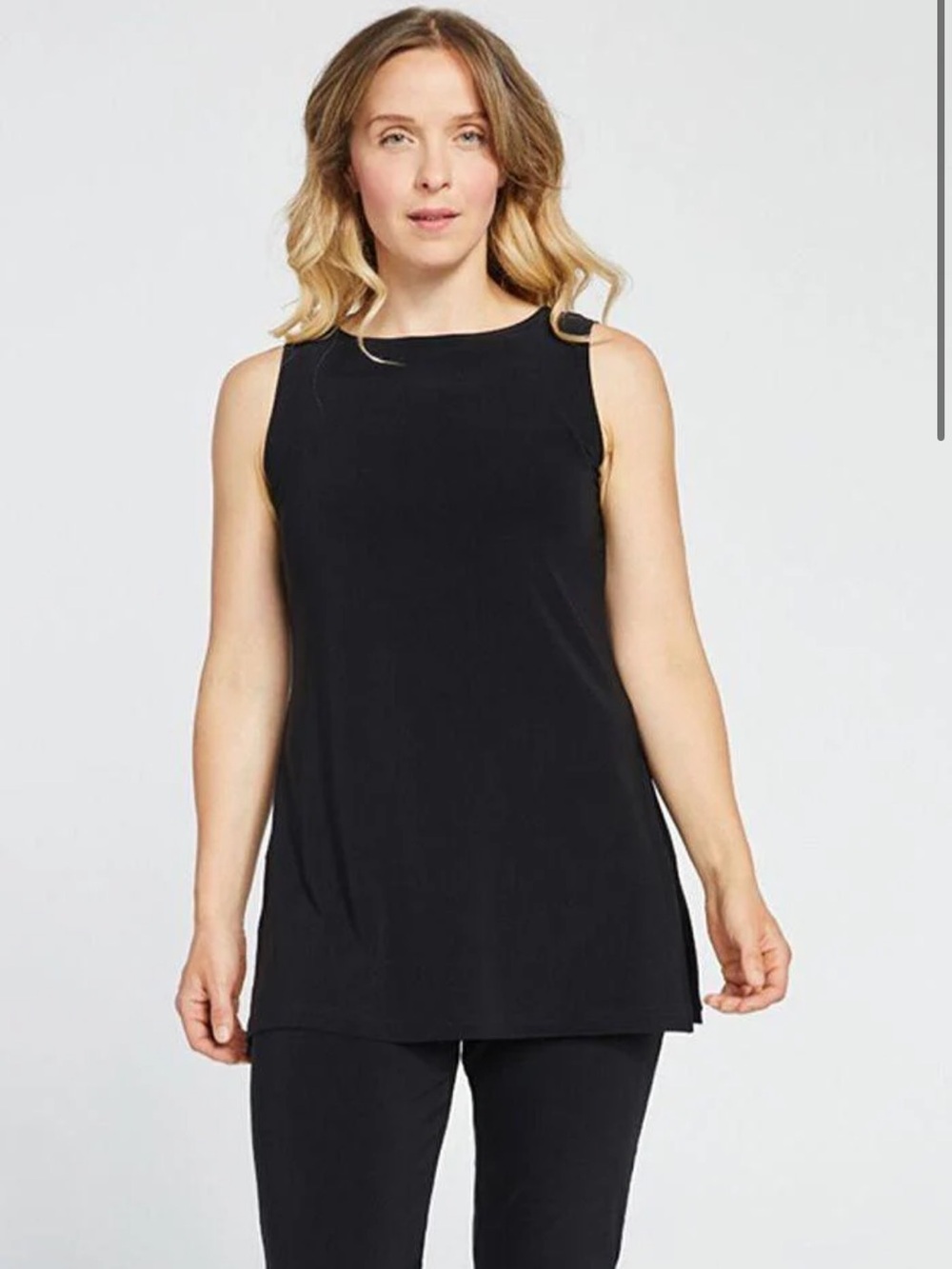 Sympli Black Sleeveless Tunic Tank
